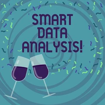 Handwriting text writing Smart Data Analysis. Concept meaning collecting and Stock Illustration