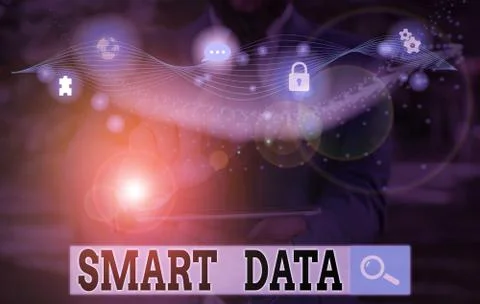 Handwriting text writing Smart Data. Concept meaning digital information that is 写真素材