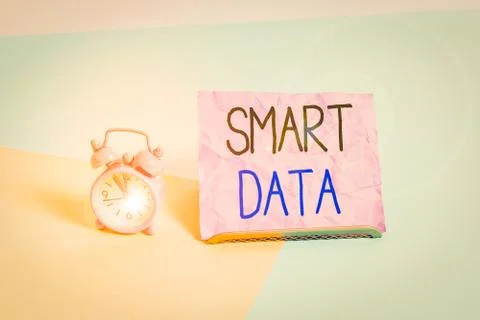 Handwriting text writing Smart Data. Concept meaning digital information that is Stock Photos