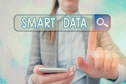 Handwriting text writing Smart Data. Concept meaning digital information that is 写真素材