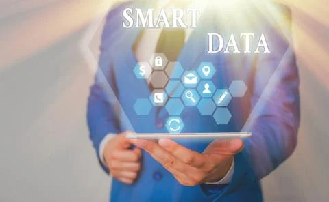 Handwriting text writing Smart Data. Concept meaning digital information that is Foto stock