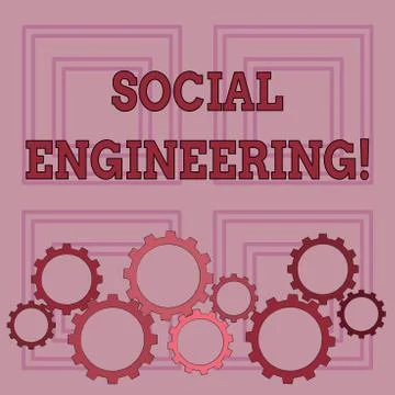 Handwriting text writing Social Engineering. Concept meaning attack photo that Stock Illustration