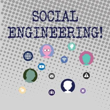 Handwriting text writing Social Engineering. Concept meaning attack photo that Stock Illustration