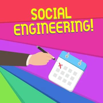 Handwriting text writing Social Engineering. Concept meaning Psychological Stock Illustration