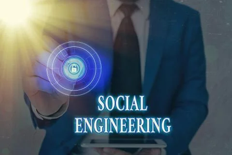 Handwriting text writing Social Engineering. Concept meaning Psychological Stock Photos