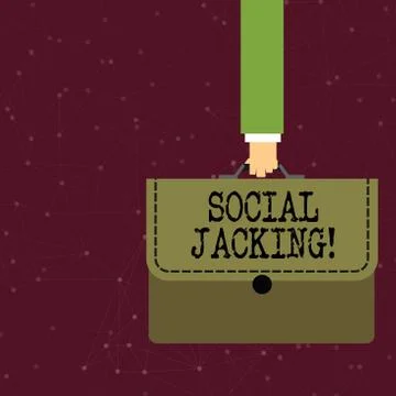 Handwriting text writing Social Jacking. Concept meaning Spiteful method Stock Illustration