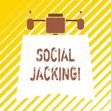 Handwriting text writing Social Jacking. Concept meaning Spiteful method Stock Illustration