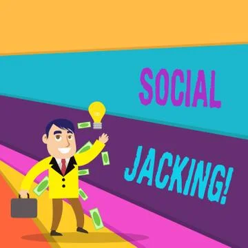 Handwriting text writing Social Jacking. Concept meaning Spiteful method Illustrazione stock