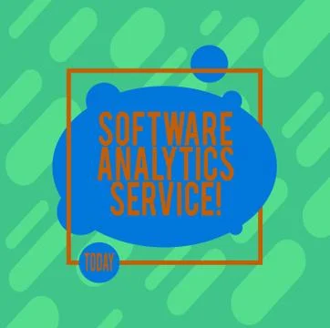 Handwriting text writing Software Analytics Service. Concept meaning Used to Stock Illustration