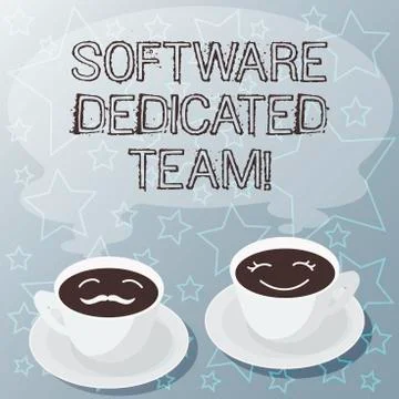 Handwriting text writing Software Dedicated Team. Concept meaning business Stock Illustration