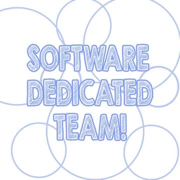 Handwriting text writing Software Dedicated Team. Concept meaning business Stock Illustration