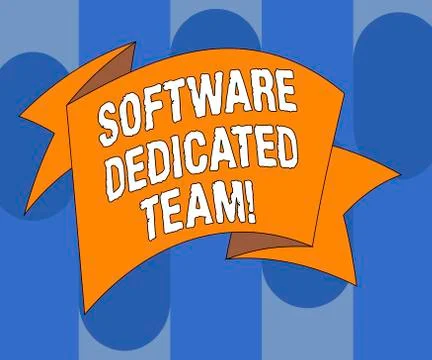 Handwriting text writing Software Dedicated Team. Concept meaning business Stock Illustration