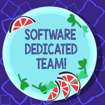 Handwriting text writing Software Dedicated Team. Concept meaning business Stock Illustration