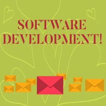 Handwriting text writing Software Development. Concept meaning software is 스톡 일러스트