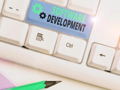 Handwriting text writing Software Development. Concept meaning software is Stock Photos