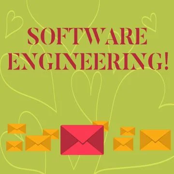 Handwriting text writing Software Engineering. Concept meaning apply engineering Illustrazione stock