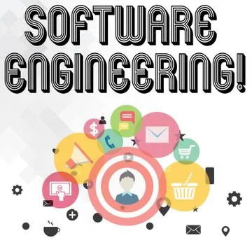 Handwriting text writing Software Engineering. Concept meaning apply engineering Stockillustratie