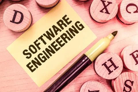 Handwriting text writing Software Engineering. Concept meaning Program Develo Stock Photos