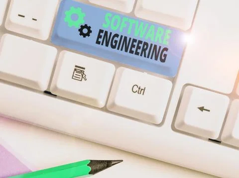 Handwriting text writing Software Engineering. Concept meaning apply engineering 库存照片