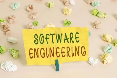 Handwriting text writing Software Engineering. Concept meaning apply engineering Foto stock