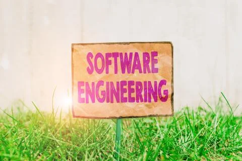 Handwriting text writing Software Engineering. Concept meaning apply engineering Foto stock