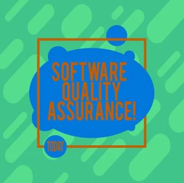 Handwriting text writing Software Quality Assurance. Concept meaning Ensuring Illustrazione stock