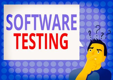 Handwriting text writing Software Testing. Concept meaning activity to check Stock Illustration