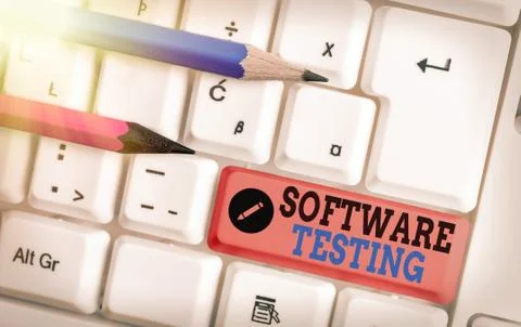 Handwriting text writing Software Testing. Concept meaning investigation provide Stock Photos