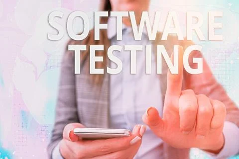 Handwriting text writing Software Testing. Concept meaning activity to check Stock Photos