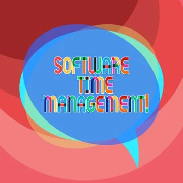 Handwriting text writing Software Time Management. Concept meaning Tools used to Ilustração Stock