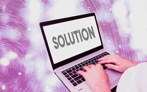 Handwriting text writing Solution. Concept meaning the ways to solve a problem Foto stock