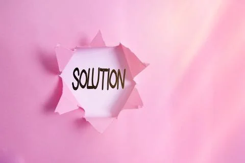 Handwriting text writing Solution. Concept meaning the ways to solve a problem Foto stock