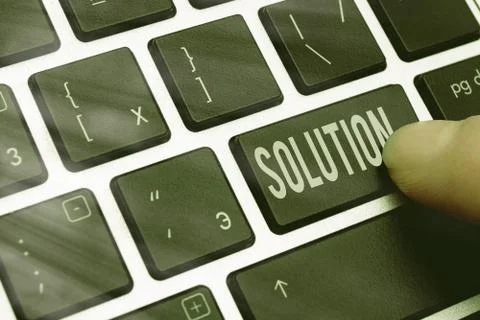 Handwriting text writing Solution. Concept meaning the ways to solve a problem 写真素材