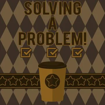 Handwriting text writing Solving A Problem. Concept meaning include mathematical Illustrazione stock