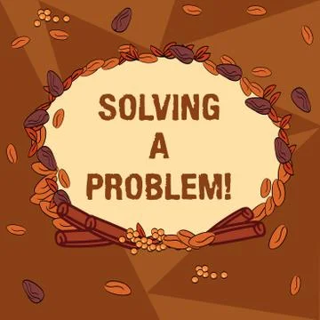 Handwriting text writing Solving A Problem. Concept meaning include mathematical 스톡 일러스트