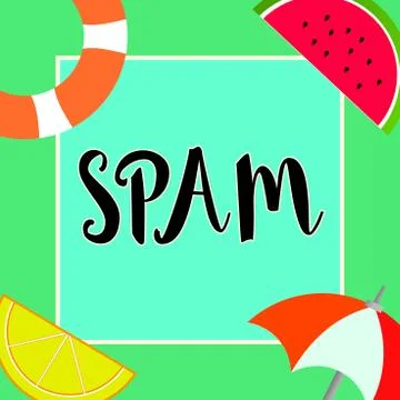 Handwriting text writing Spam. Concept meaning Intrusive advertising Inapprop Stock Illustration