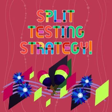 Handwriting text writing Split Testing Strategy. Concept meaning conducting Illustrazione stock