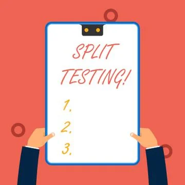 Handwriting text writing Split Testing. Concept meaning issuing the traffic of a Stock Illustration