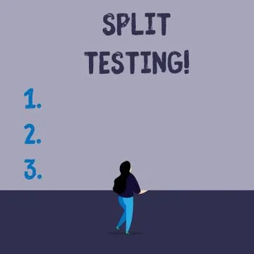 Handwriting text writing Split Testing. Concept meaning issuing the traffic of a Stock Illustration