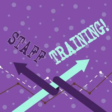 Handwriting text writing Staff Training. Concept meaning learn specific Illustrazione stock