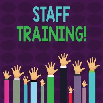 Handwriting text writing Staff Training. Concept meaning learn specific Stock Illustration