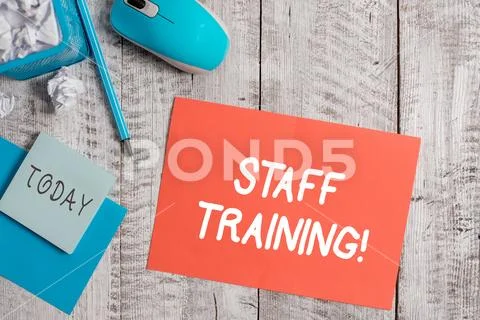 Handwriting text writing Staff Training. Concept meaning learn specific Stock Photos