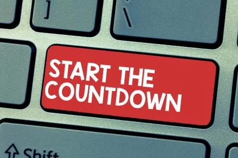 Handwriting text writing Start The Countdown. Concept meaning Sequence of Bac Stock-Fotos