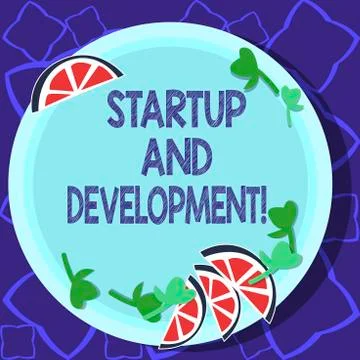 Handwriting text writing Startup And Development. Concept meaning search for a 스톡 일러스트