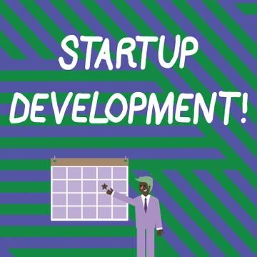 Handwriting text writing Startup Development. Concept meaning efficiently Stock Illustration