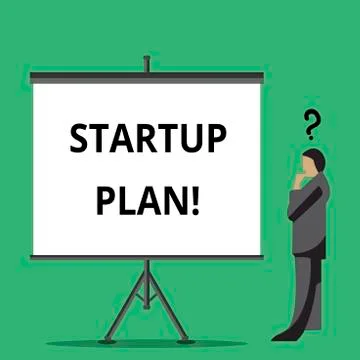 Handwriting text writing Startup Plan. Concept meaning Development starting Illustrazione stock