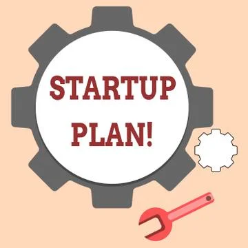 Handwriting text writing Startup Plan. Concept meaning Development starting Stock Illustration