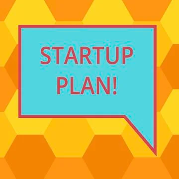 Handwriting text writing Startup Plan. Concept meaning Development starting Stock Illustration