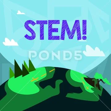 Handwriting text writing Stem. Concept meaning Development destruction of hua Stock Illustration