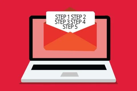 Handwriting text writing Step Concept meaning Steps levels of a process work Stock Illustration